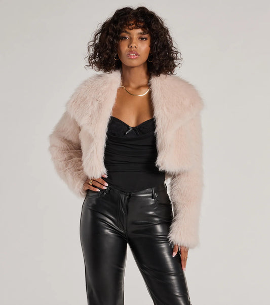 Layer On The Luxe Faux Fur Cropped Jacket