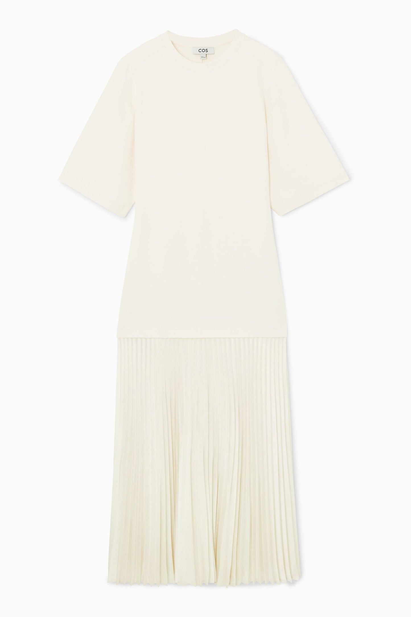 PLEATED-SKIRT T-SHIRT DRESS