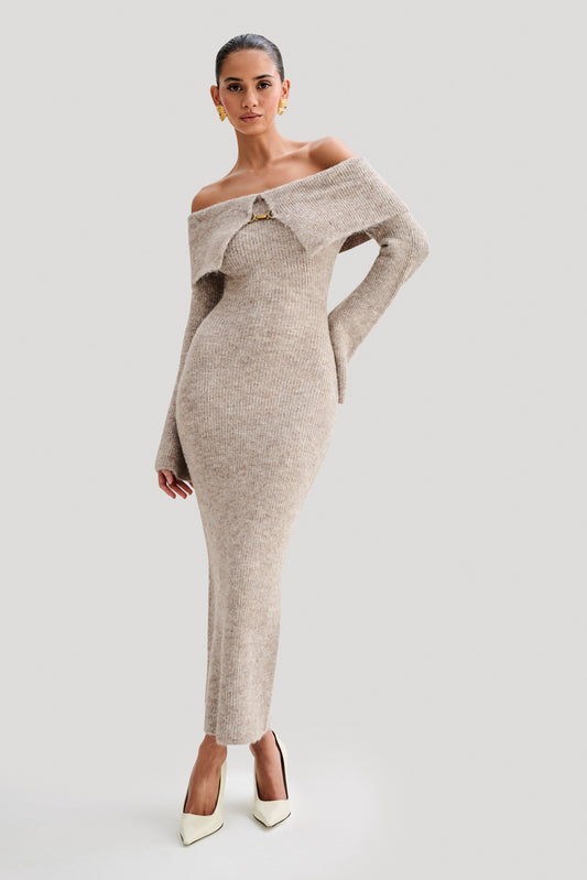 Luna Luxe Off-Shoulder Knit Dress