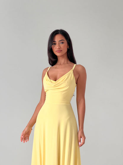 Lulah Drape Maxi Dress with Built-in Bra