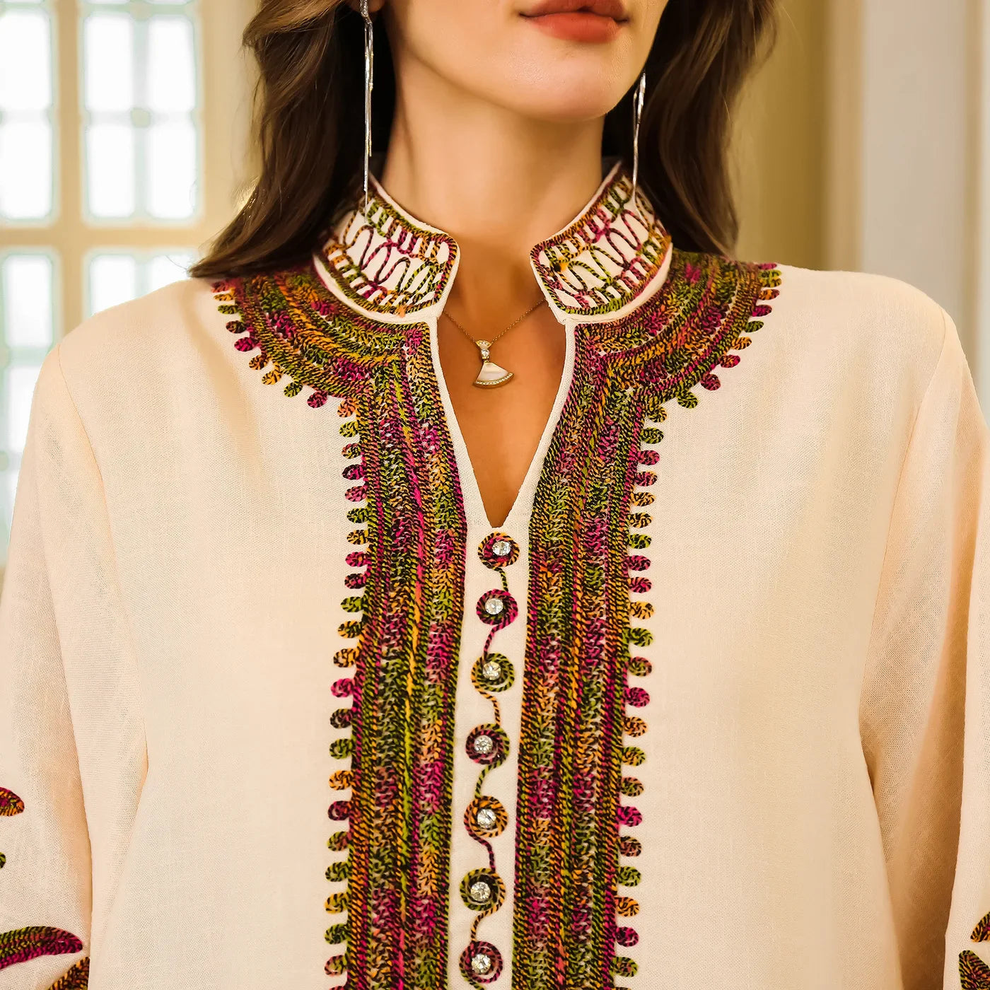 Eid Rope Embroidery Kaftan Caftan Dress