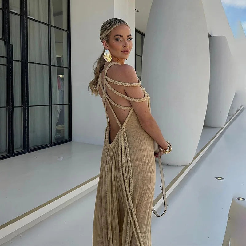 Goddess Backless Maxi Dress