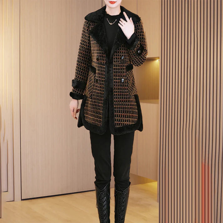 Women's Elegant Warm Coat with Collar