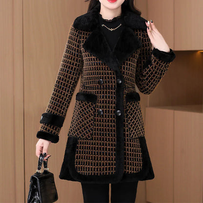 Women's Elegant Warm Coat with Collar